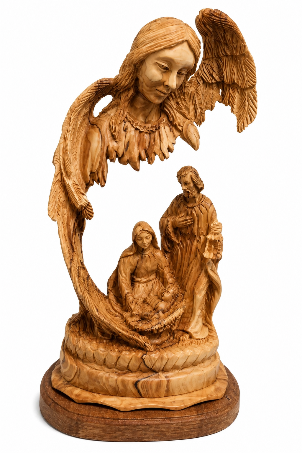 A guardian angel with the Holy Family